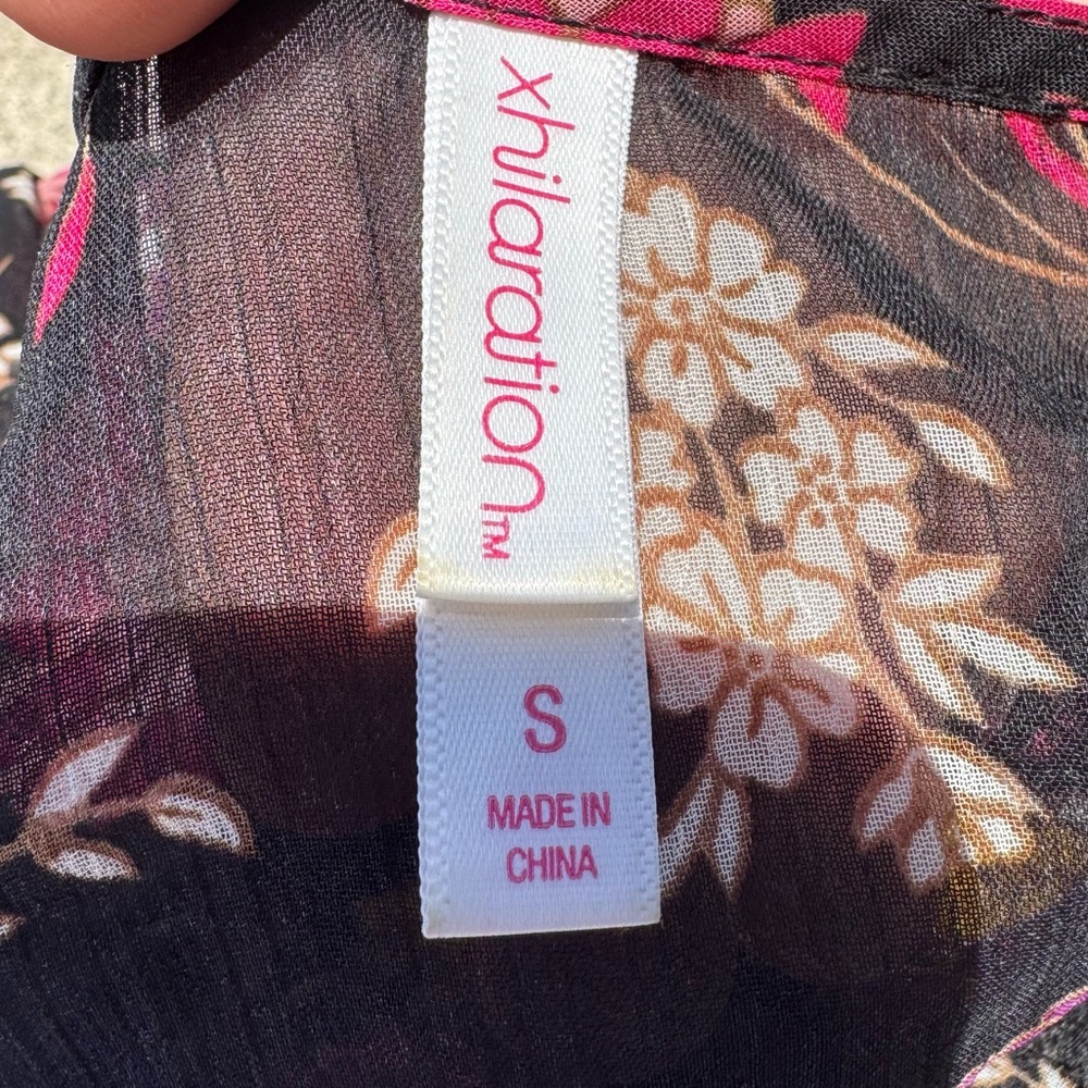 SOLD ELSEWHERE Target semisheer black floral kimono / S / Excellent condition - Picture 10 of 11